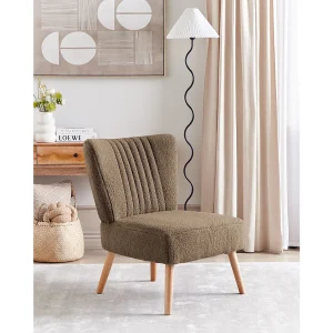 Fauteuil VAASA Bouclé Bruin