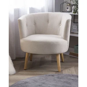 Fauteuil ODENZEN Stof Gebroken wit Fauteuil ODENZEN Stof Gebroken wit