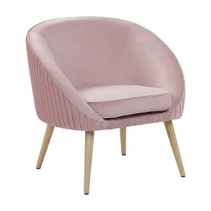 Fauteuil TROMSO Fluweel Roze