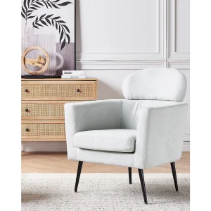 Fauteuil SOBY Stof Lichtgrijs Fauteuil SOBY Stof Lichtgrijs