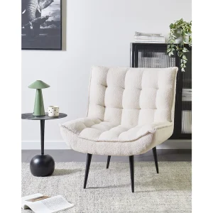 Fauteuil ALVESTA Bouclé Wit Fauteuil ALVESTA Bouclé Wit