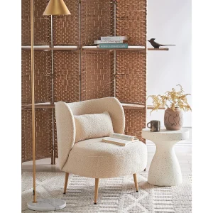 Fauteuil OTSBY II met kussen Bouclé Beige Fauteuil OTSBY II met kussen Bouclé Beige