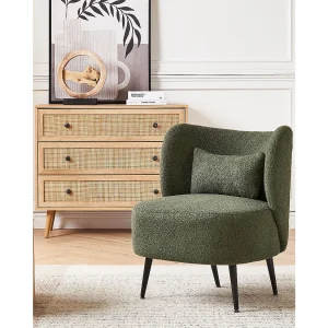 Fauteuil OTSBY Bouclé Donkergroen Fauteuil OTSBY Bouclé Donkergroen