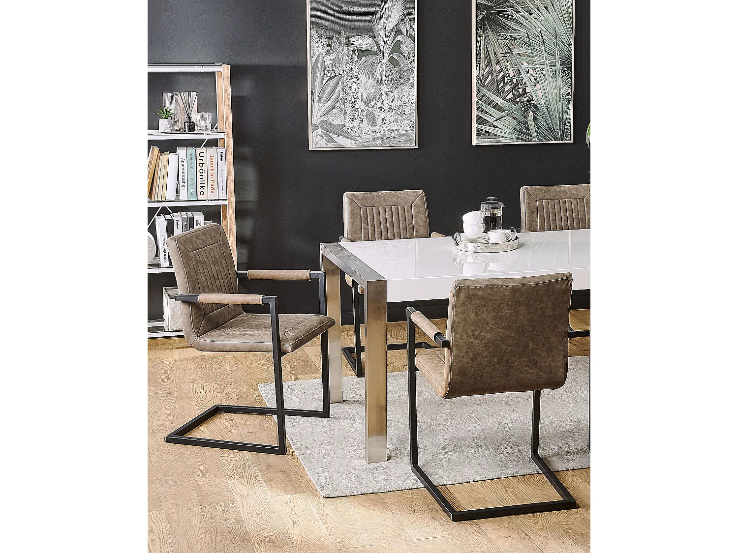 Set van 2 vergaderstoelen BRANDOL Kunstleer Bruin