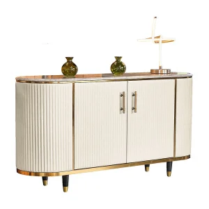 Dressoir – Wit Imitatieleer, marmer – MARIA