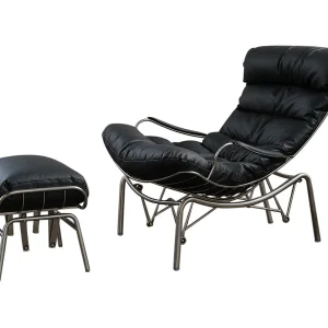 Relaxfauteuil – Zwart Leer – ROWA Relaxfauteuil – Zwart Leer – ROWA