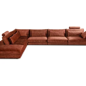 Hoekbank – Bruin Fluweel – ETICO Hoekbank – Bruin Fluweel – ETICO