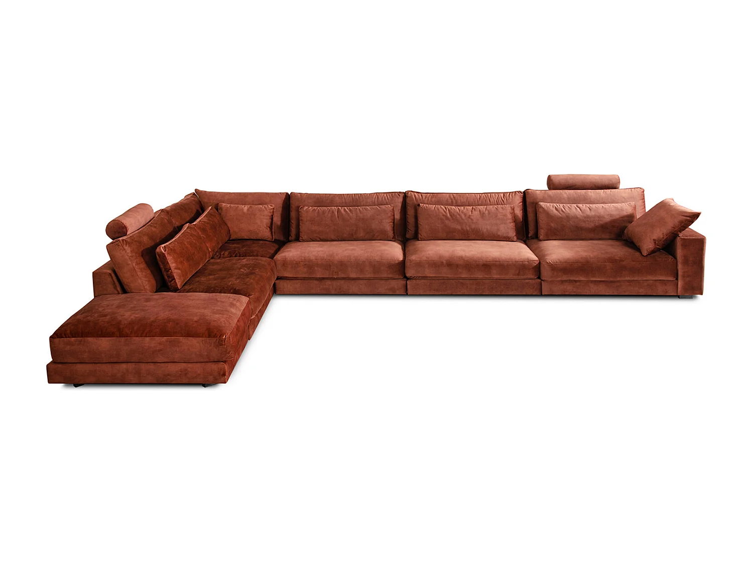 Hoekbank - Bruin Fluweel - ETICO