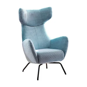 Oorfauteuil – Lichtblauw Koord – LOTTE Oorfauteuil – Lichtblauw Koord – LOTTE
