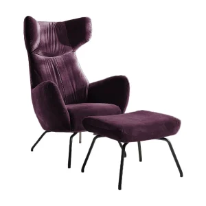 Oorfauteuil – Violet Fluweel – LOTTE Oorfauteuil – Violet Fluweel – LOTTE