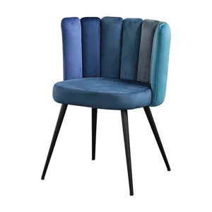 Gestoffeerde stoel – Blauw Fluweel – JADA Gestoffeerde stoel – Blauw Fluweel – JADA