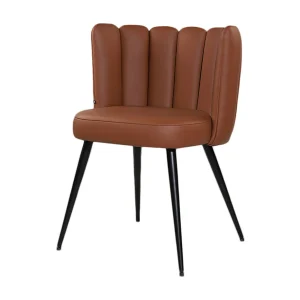 Gestoffeerde stoel – Bruin Leer – JADA Gestoffeerde stoel – Bruin Leer – JADA