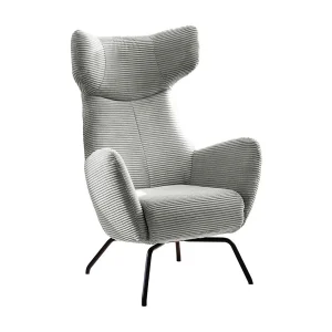 Oorfauteuil – Lichtgrijs Koord – LOTTE Oorfauteuil – Lichtgrijs Koord – LOTTE