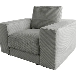 Enkele fauteuil – Lichtgrijs Koord – MADELINE
