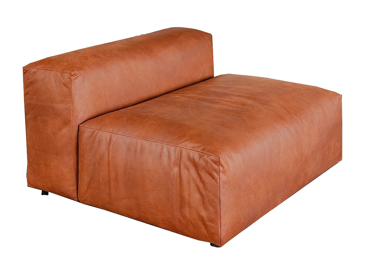 Enkele fauteuil - Bruin Stof van ledervezel - MIA