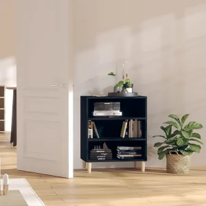 Dressoir 57x35x70 cm bewerkt hout zwart Dressoir 57x35x70 cm bewerkt hout zwart