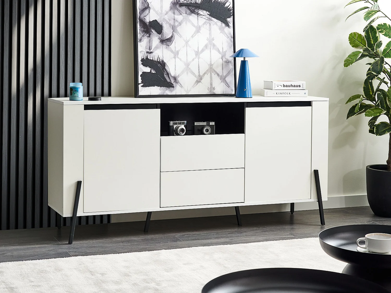 Dressoir met 2 deuren BLACKPOOL Wit