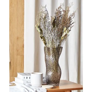 Droogbloemen boeket 70 cm violet en groen NAWARRA