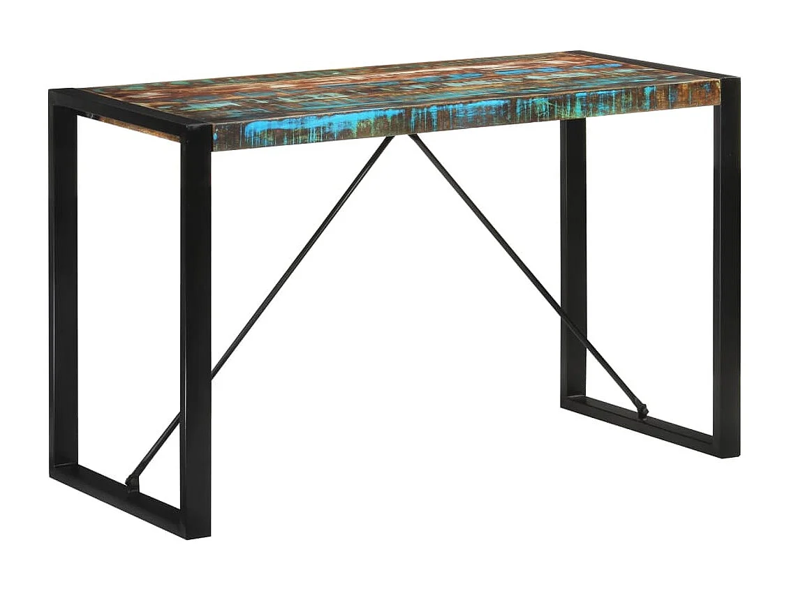 Eettafel 120x55x76 cm massief gerecycled hout