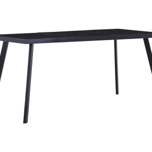 Eettafel 180x90x75 cm gehard glas zwart Eettafel 180x90x75 cm gehard glas zwart