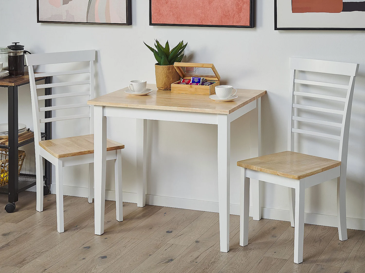 Eettafel BATTERSBY 80 cm 60 cm Hout Wit