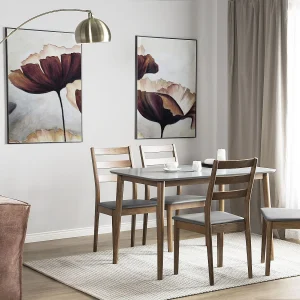 Eettafel MODESTO Grijs 118 cm 77 cm Hout