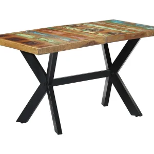 Eettafel 140x70x75 cm massief gerecycled hout Eettafel 140x70x75 cm massief gerecycled hout