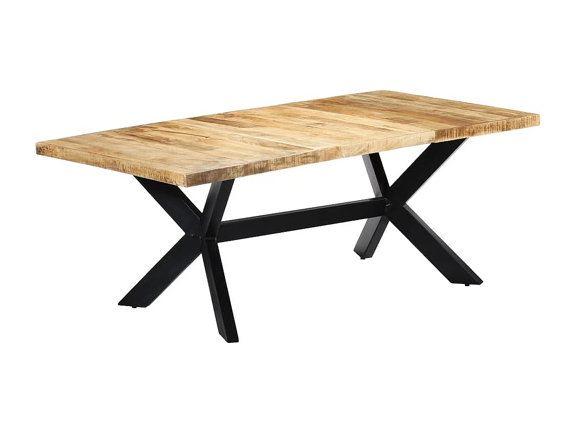 Eettafel 200x100x75 cm massief mangohout