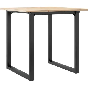 Eettafel O-frame 90x90x75 cm massief grenenhout en staal
