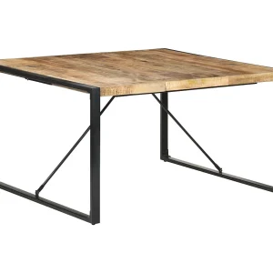 Eettafel 140x140x75 cm ruw mangohout Eettafel 140x140x75 cm ruw mangohout