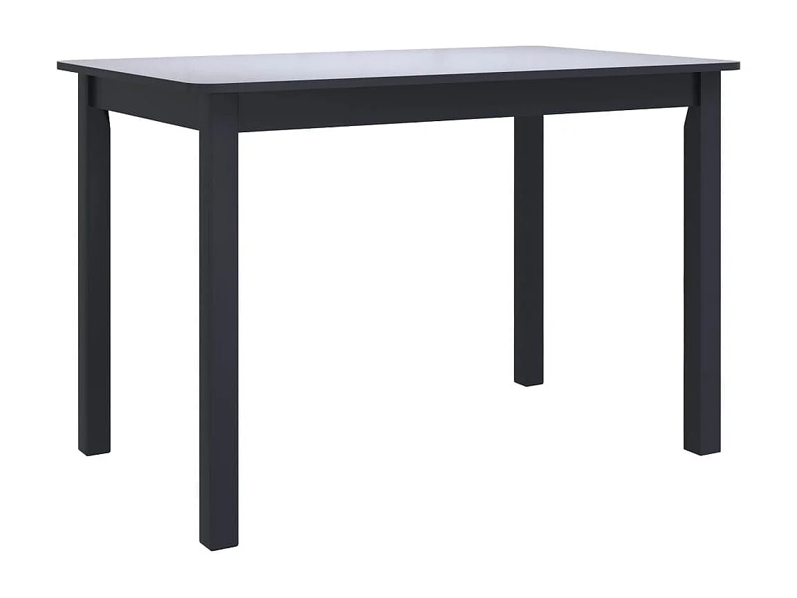 Eettafel 114x71x75 cm massief rubberwood zwart