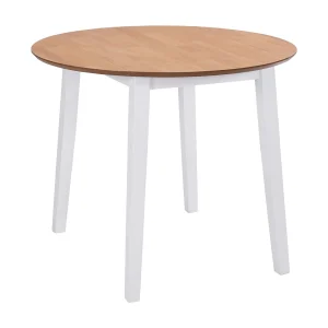 Eettafel inklapbaar rond MDF wit