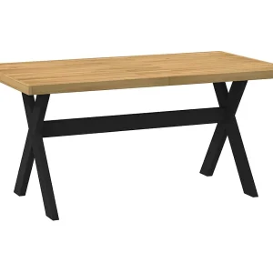 Eettafel NOAIN X-vormige poten 160x90x75 cm massief hout