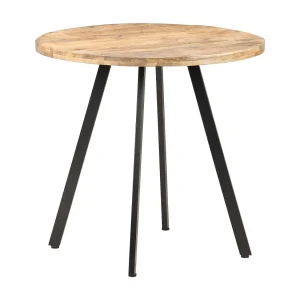 Eettafel 80 cm ruw mangohout