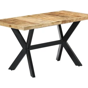 Eettafel 140x70x75 cm massief ruw mangohout Eettafel 140x70x75 cm massief ruw mangohout