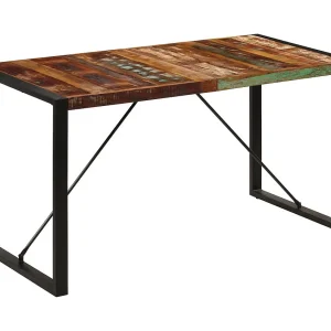 Eettafel 140x70x75 cm massief gerecycled hout Eettafel 140x70x75 cm massief gerecycled hout