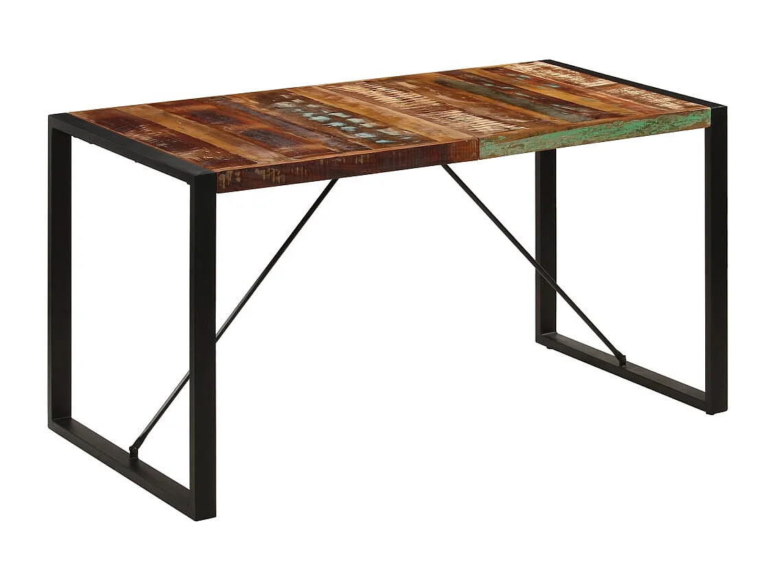 Eettafel 140x70x75 cm massief gerecycled hout