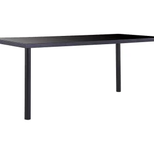 Eettafel 180x90x75 cm gehard glas zwart Eettafel 180x90x75 cm gehard glas zwart
