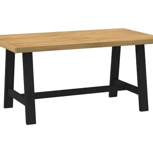 Eettafel NOAIN A-vormige poten 160x90x75 cm massief hout