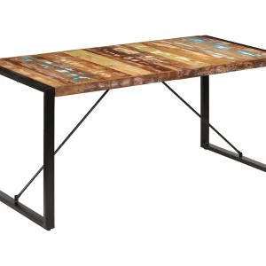 Eettafel 160x80x75 cm massief gerecycled hout Eettafel 160x80x75 cm massief gerecycled hout