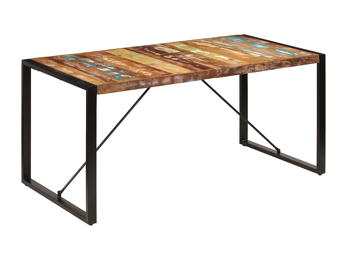 Eettafel 160x80x75 cm massief gerecycled hout
