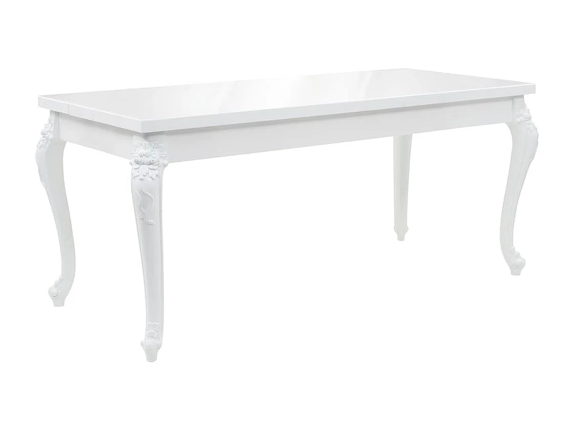 Eettafel 179x89x81 cm hoogglans wit