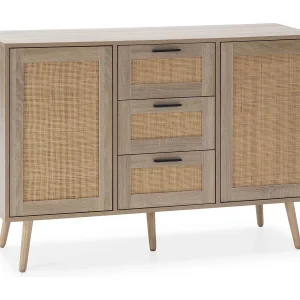 Dressoir Dalia 3 laden en 2 deuren eiken kleur, 120 cm breed Dressoir Dalia 3 laden en 2 deuren eiken kleur, 120 cm breed