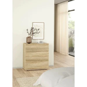 Droman ladekast, Multifunctionele ladekast, Slaapkamer ladekast, Kast met lades, 77×40 h84 cm, Eiken Droman ladekast, Multifunctionele ladekast, Slaapkamer ladekast, Kast met lades, 77×40 h84 cm, Eiken