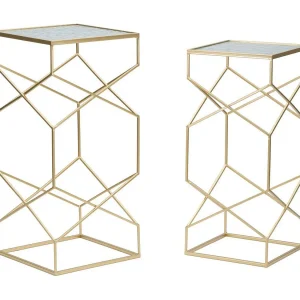 George salontafel, Lage salontafel, Tijdschriftenrek voor bank, Woonkamerplank, Goud, 32×32 h68 cm George salontafel, Lage salontafel, Tijdschriftenrek voor bank, Woonkamerplank, Goud, 32×32 h68 cm