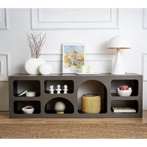 "Ferlis" Houten Buffet – Antraciet Grijs – 160 x 40 x 51 cm – Modern Interieurdesign