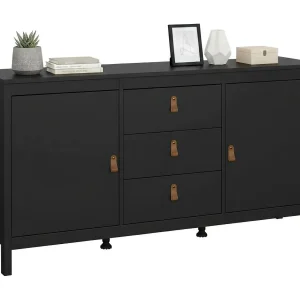 Dsaracc dressoir, Woonkamerbuffet, Woonkamerdressoir, Keukenkast, 151×38 h80 cm, Zwart Dsaracc dressoir, Woonkamerbuffet, Woonkamerdressoir, Keukenkast, 151×38 h80 cm, Zwart
