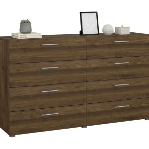 Dsattol dressoir, Woonkamerbuffet, Woonkamerdressoir, Keukenkast, 140×40 h82 cm, Walnoot Dsattol dressoir, Woonkamerbuffet, Woonkamerdressoir, Keukenkast, 140×40 h82 cm, Walnoot
