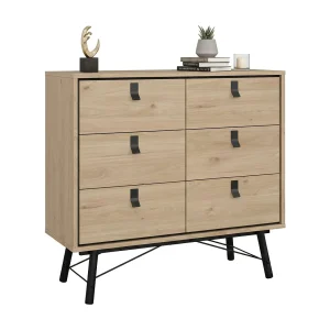 Drossitt dressoir, Woonkamerbuffet, Woonkamerdressoir, Keukenkast, 102×40 h95 cm, Eiken Drossitt dressoir, Woonkamerbuffet, Woonkamerdressoir, Keukenkast, 102×40 h95 cm, Eiken