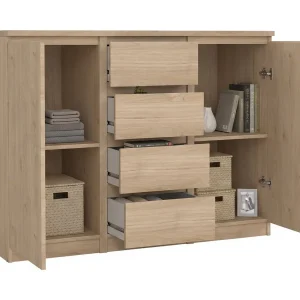 Dsalmas dressoir, Woonkamerbuffet, Woonkamerdressoir, Keukenkast, 121×50 h91 cm, Eiken Dsalmas dressoir, Woonkamerbuffet, Woonkamerdressoir, Keukenkast, 121×50 h91 cm, Eiken